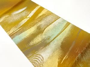 金彩抽象横段模様袋帯